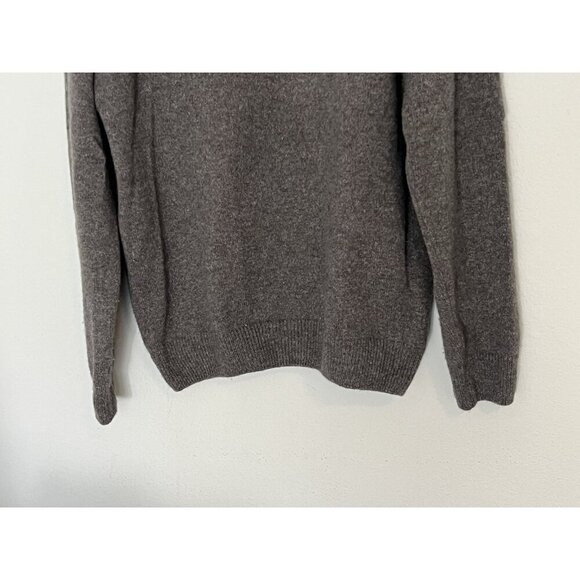 Ledbury Bebinsale 3 Button Brewer Mockneck Sweater 100% Wool Size XL Brown - Picture 3 of 15